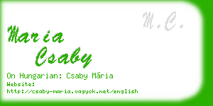 maria csaby business card