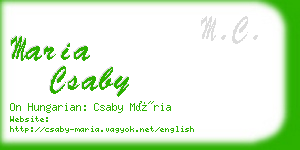 maria csaby business card
